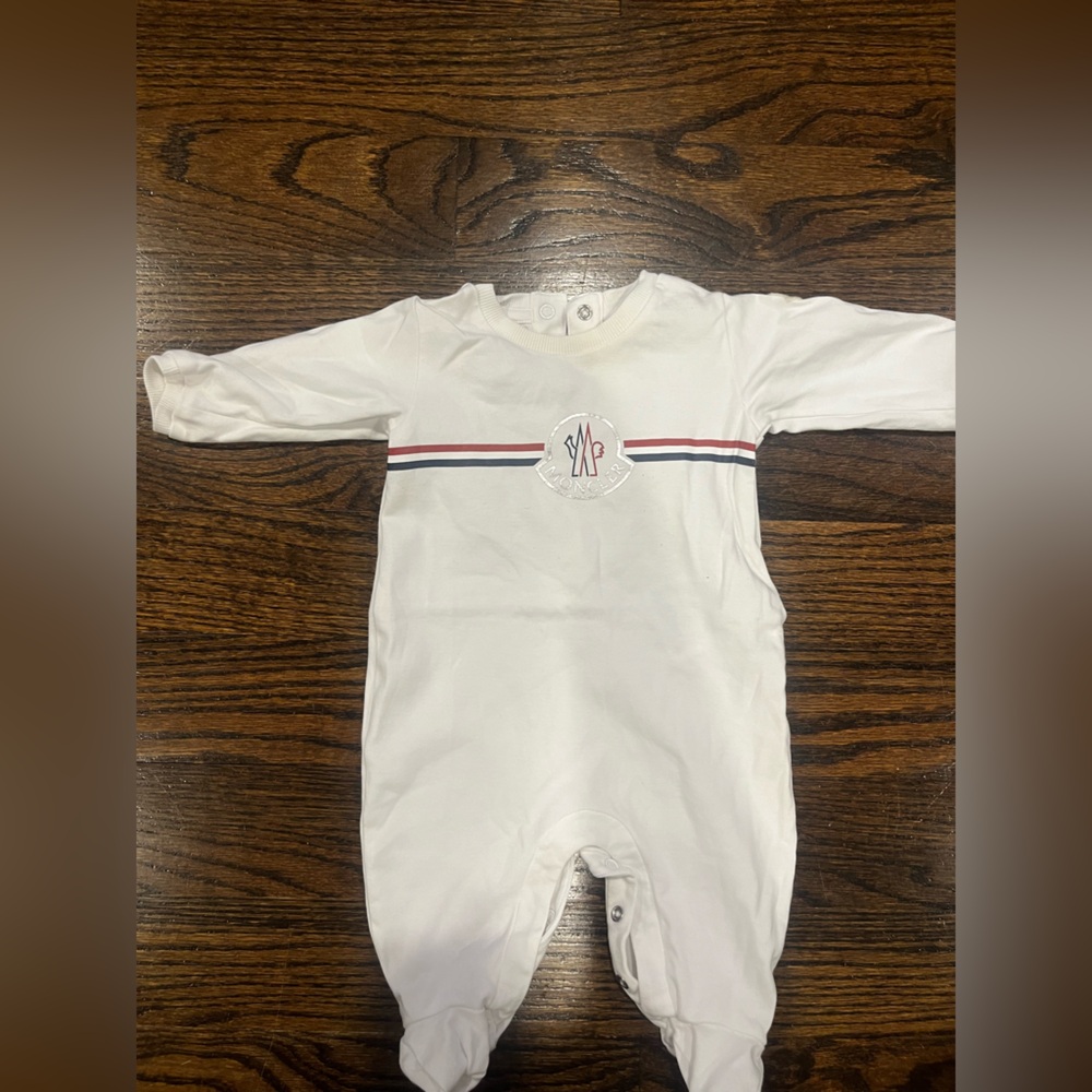 White Baby Onesie with Logo